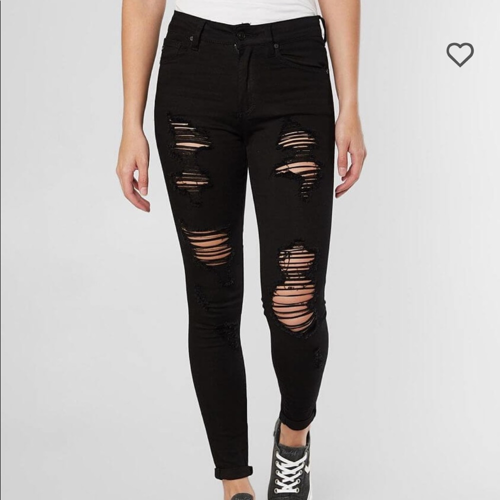 High rise skinny jeans